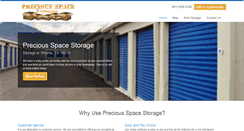 Desktop Screenshot of preciousspacestorage.com